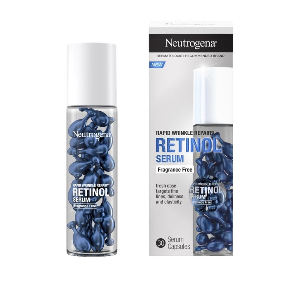 Nib Neutrogena Rapid Wrinkle Repair Retinol Face Serum Capsules, 30 ct